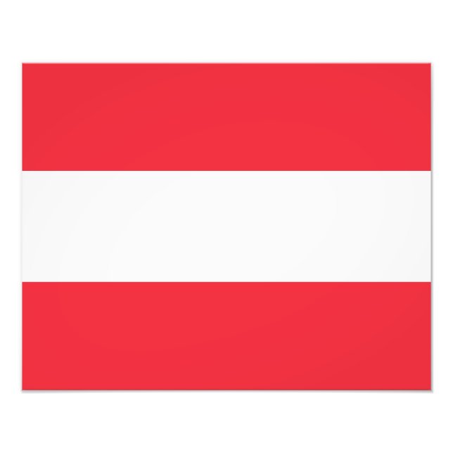 Österreichische Flagge Fotodruck (Vorne)