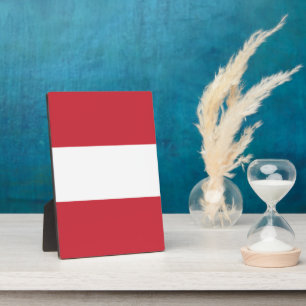 Österreichische Flagge Fotoplatte