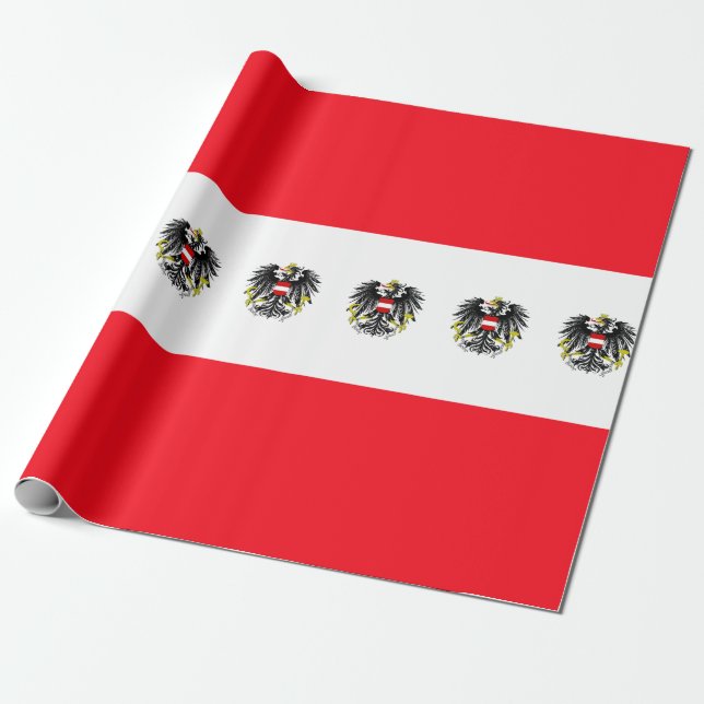 Österreichische Flagge Geschenkpapier (Ungerollt)