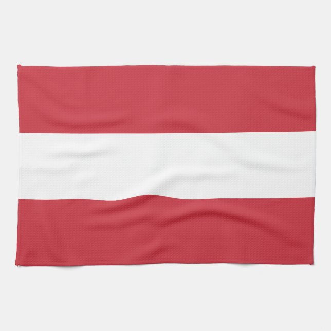 Österreichische Flagge Geschirrtuch (Horizontal)