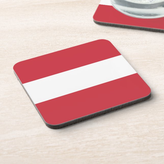Österreichische Flagge Getränkeuntersetzer (Linke Seite)