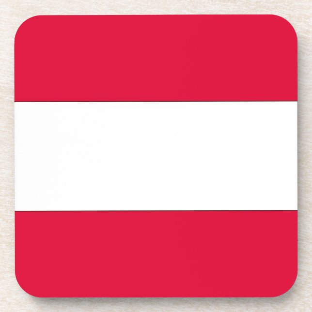 Österreichische Flagge Getränkeuntersetzer (Vorderseite)