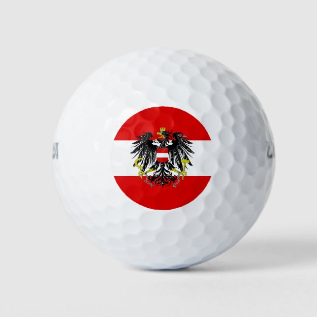 Österreichische Flagge Golfball (Vorderseite)