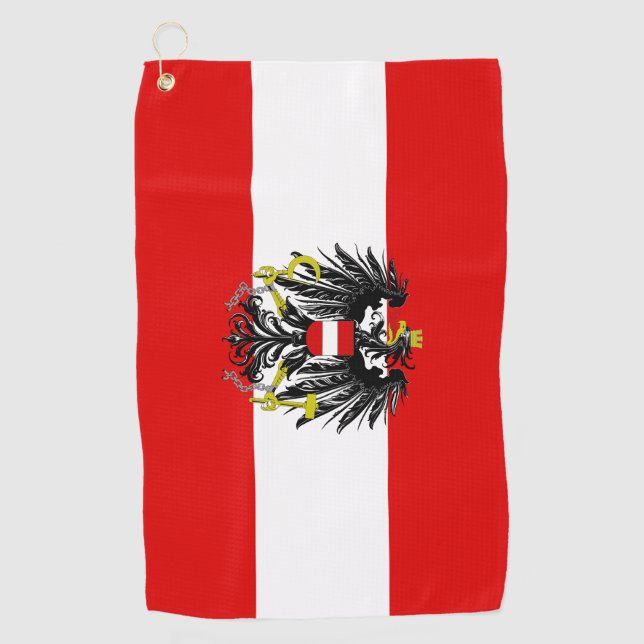 Österreichische Flagge Golfhandtuch (Vorderseite)