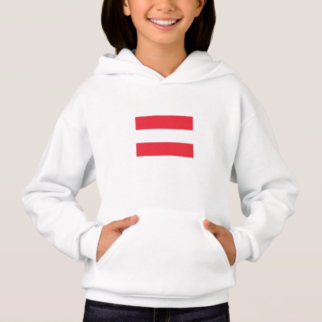 Österreichische Flagge Hoodie (Vorderseite)
