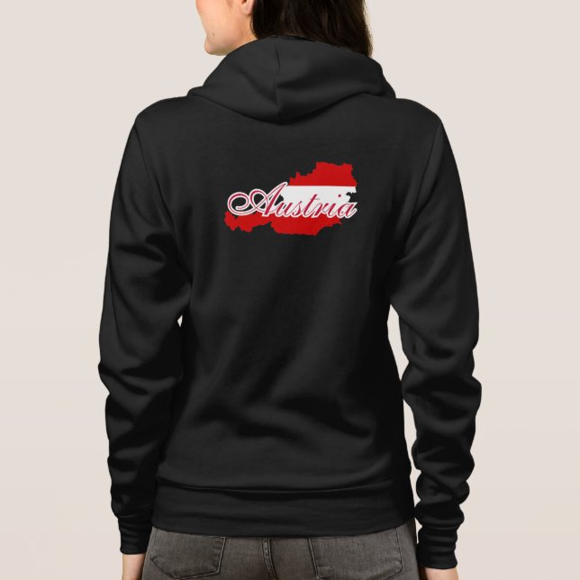 Österreichische Flagge Hoodie (Rückseite)