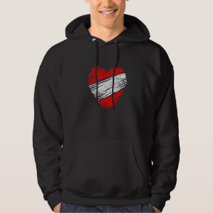 Österreichische Flagge in Herzform eine großartige Hoodie