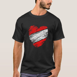 Österreichische Flagge in Herzform eine großartige T-Shirt