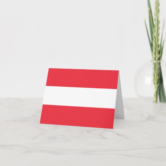 Österreichische Flagge Karte (Vorderseite)