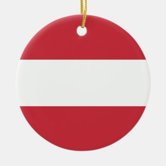 Österreichische Flagge Keramik Ornament (Vorne)