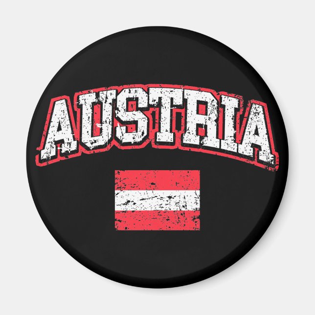 Österreichische Flagge Magnet (Vorne)