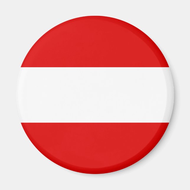 Österreichische Flagge Magnet (Vorne)