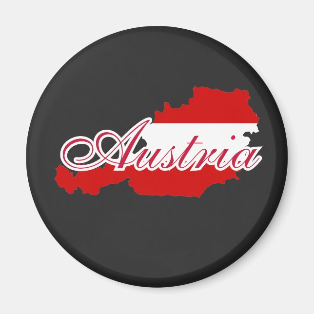 Österreichische Flagge Magnet (Vorne)