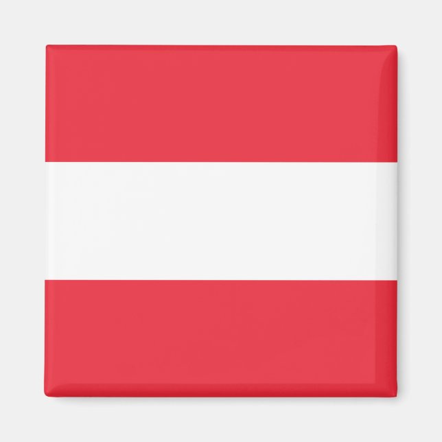 Österreichische Flagge Magnet (Vorne)
