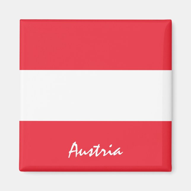 Österreichische Flagge Magnet, Ferien, Österreich Magnet (Vorne)