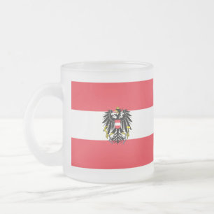 Österreichische Flagge Mattglastasse