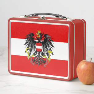 Österreichische Flagge Metall Lunch Box