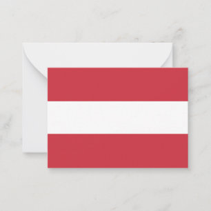 Österreichische Flagge Mitteilungskarte