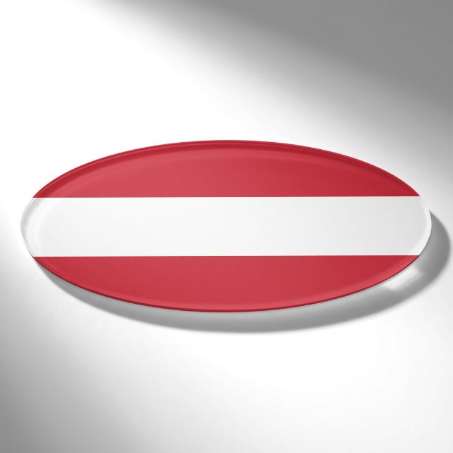 Österreichische Flagge Namenschild (Vorderseite)