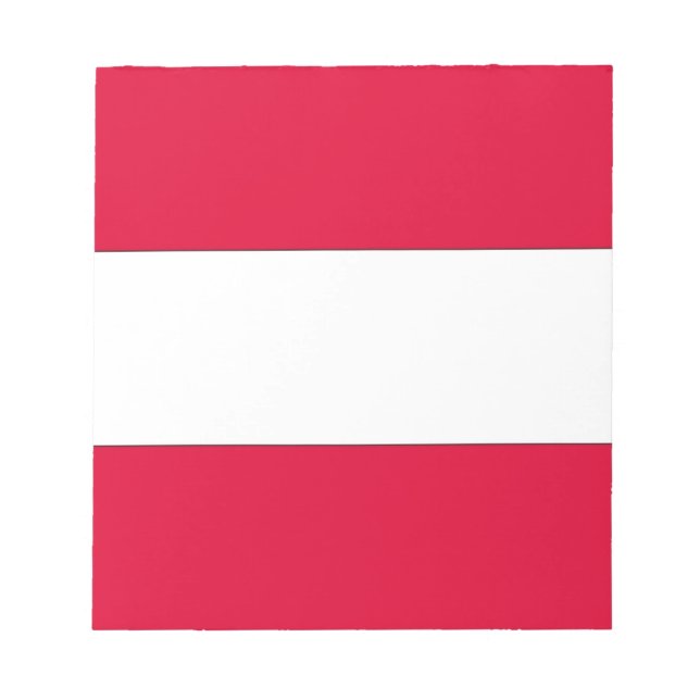 Österreichische Flagge Notizblock (Vorderseite)