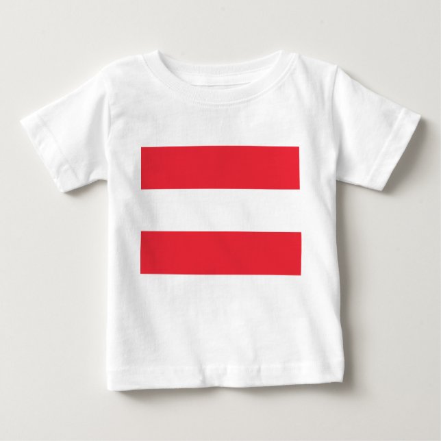 Österreichische Flagge (Österreich) Baby-T - Shirt (Vorderseite)