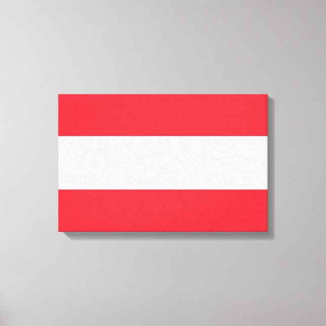 Österreichische Flagge (Österreich) Canvas Print Leinwanddruck (Vorderseite)