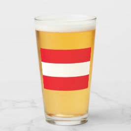 Österreichische Flagge (Österreich) Glas
