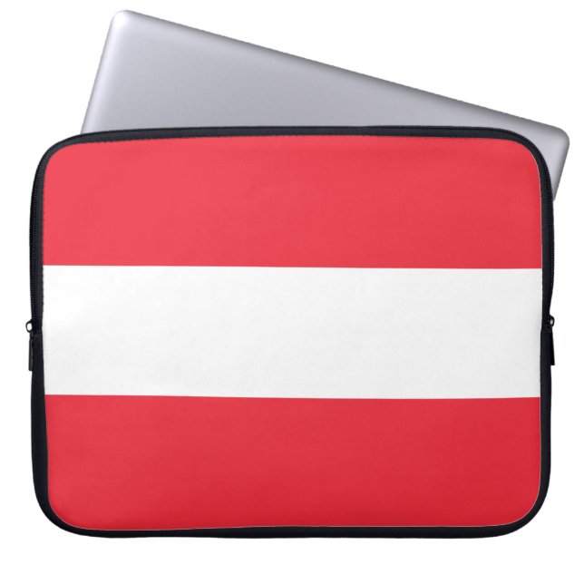 Österreichische Flagge (Österreich) Laptopschutzhülle (Vorderseite)