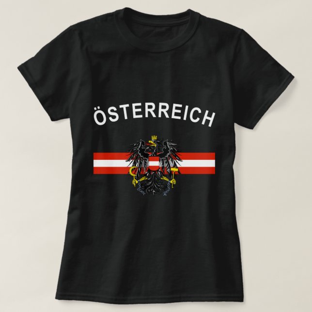 Österreichische Flagge Österreich Österreichisches T-Shirt (Design vorne)
