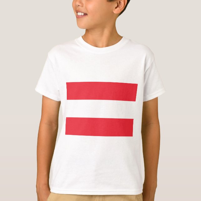 Österreichische Flagge (Österreich) T - Shirt (Vorderseite)