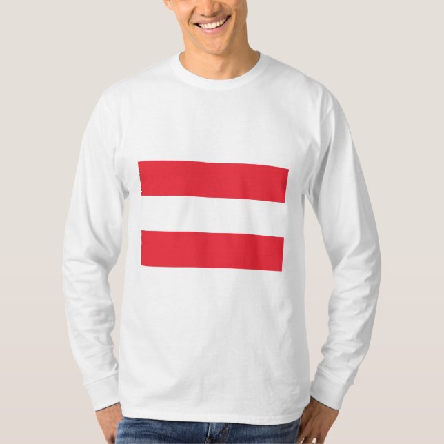 Österreichische Flagge (Österreich) T - Shirt (Vorderseite)