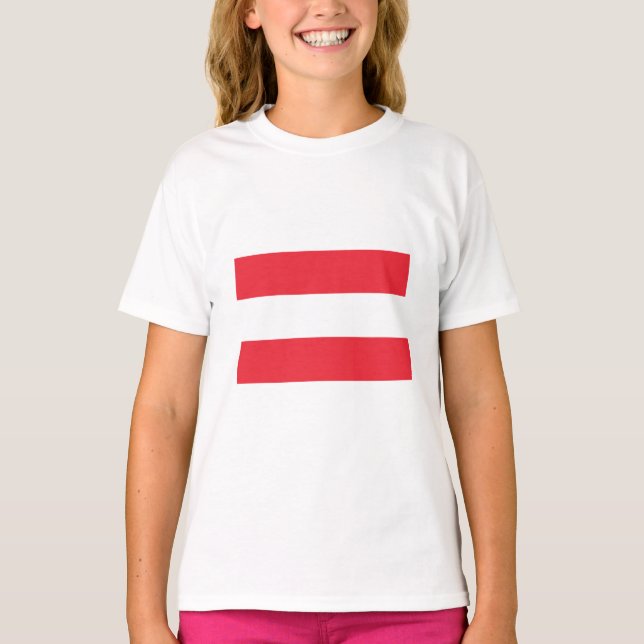 Österreichische Flagge (Österreich) T - Shirt (Vorderseite)