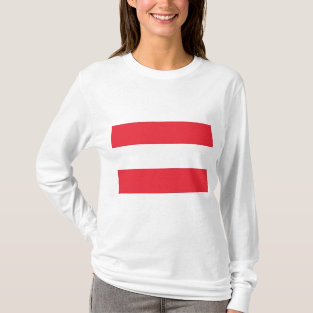 Österreichische Flagge (Österreich) T - Shirt (Vorderseite)