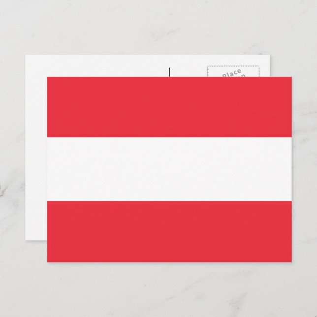Österreichische Flagge, österreichische Flagge Postkarte (Vorne/Hinten)