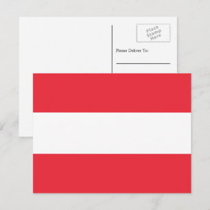 Österreichische Flagge, österreichische Flagge Postkarte