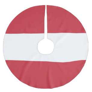 Österreichische Flagge Polyester Weihnachtsbaumdecke