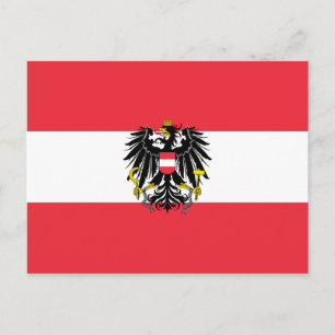 Österreichische Flagge Postkarte
