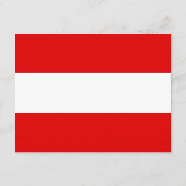 Österreichische Flagge Postkarte (Vorderseite)