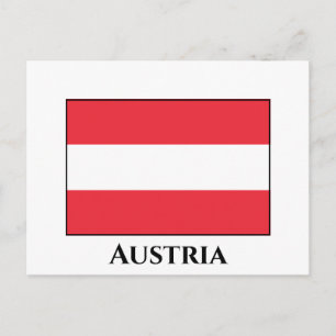 Österreichische Flagge Postkarte