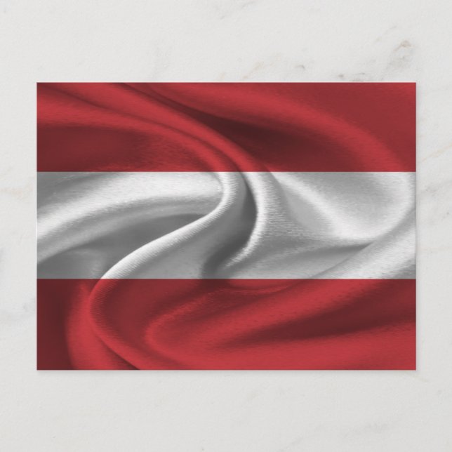 Österreichische Flagge Postkarte (Vorderseite)