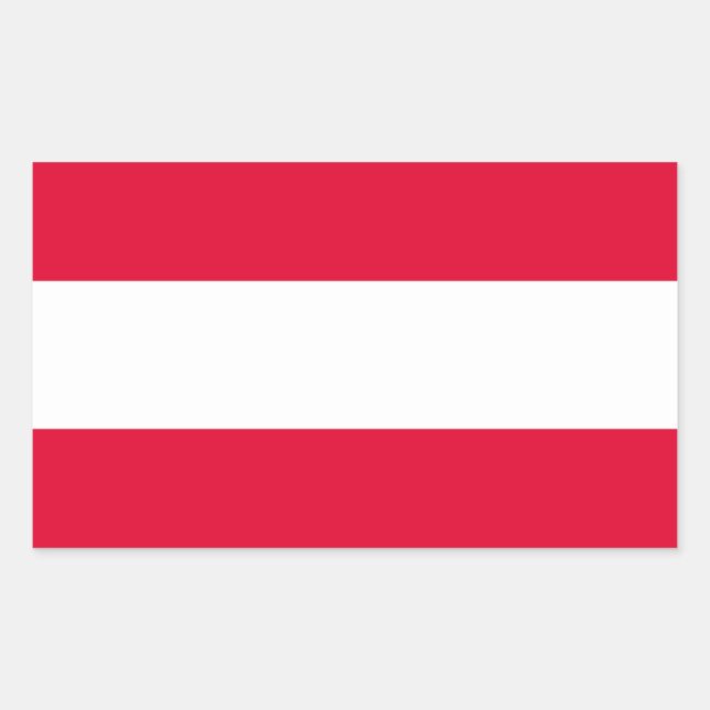 Österreichische Flagge Rechteckiger Aufkleber (Vorderseite)