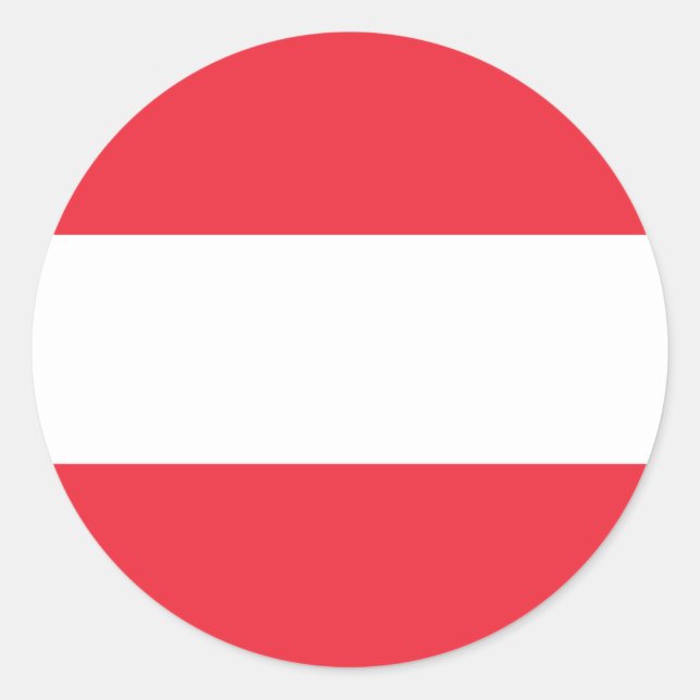 Österreichische Flagge Runder Aufkleber (Vorderseite)