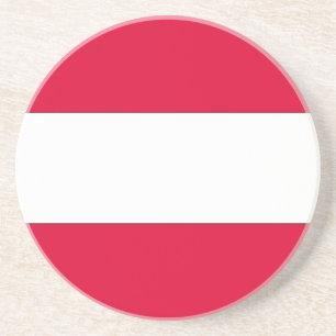 Österreichische Flagge Sandstein Untersetzer