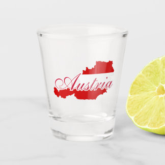 Österreichische Flagge Schnapsglas