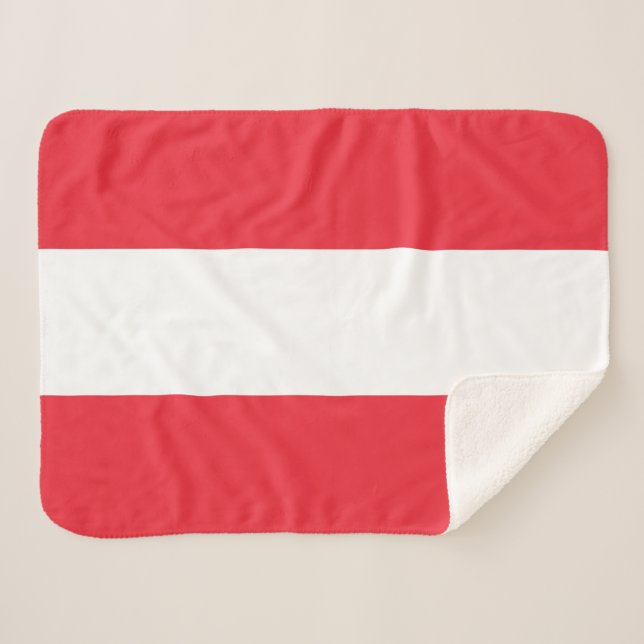 Österreichische Flagge Sherpadecke (Vorderseite (Horizontal))