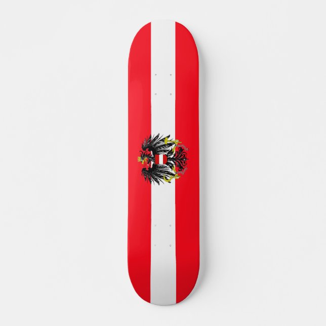 Österreichische Flagge Skateboard (Vorne)
