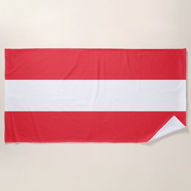 Österreichische Flagge Strandtuch (Vorderseite)