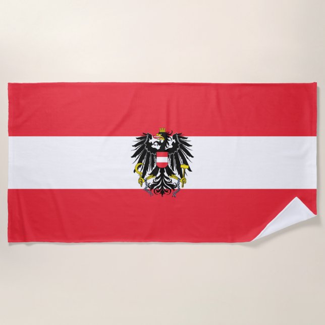 Österreichische Flagge Strandtuch (Vorderseite)