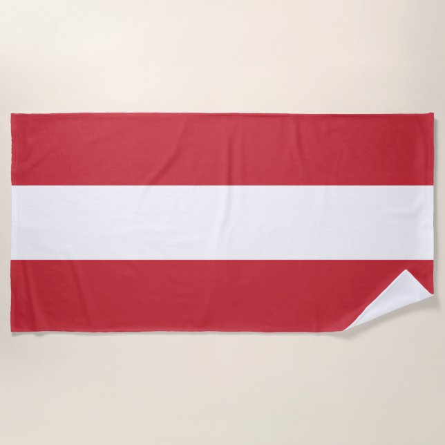 Österreichische Flagge Strandtuch (Vorderseite)