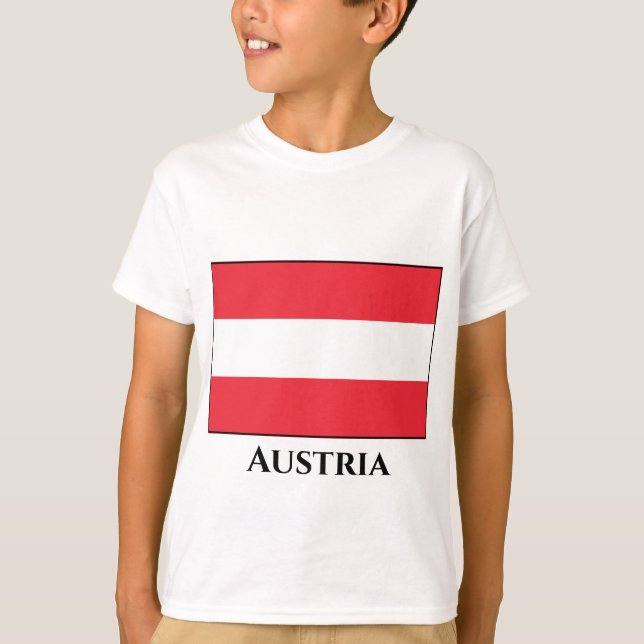 Österreichische Flagge T-Shirt (Vorderseite)